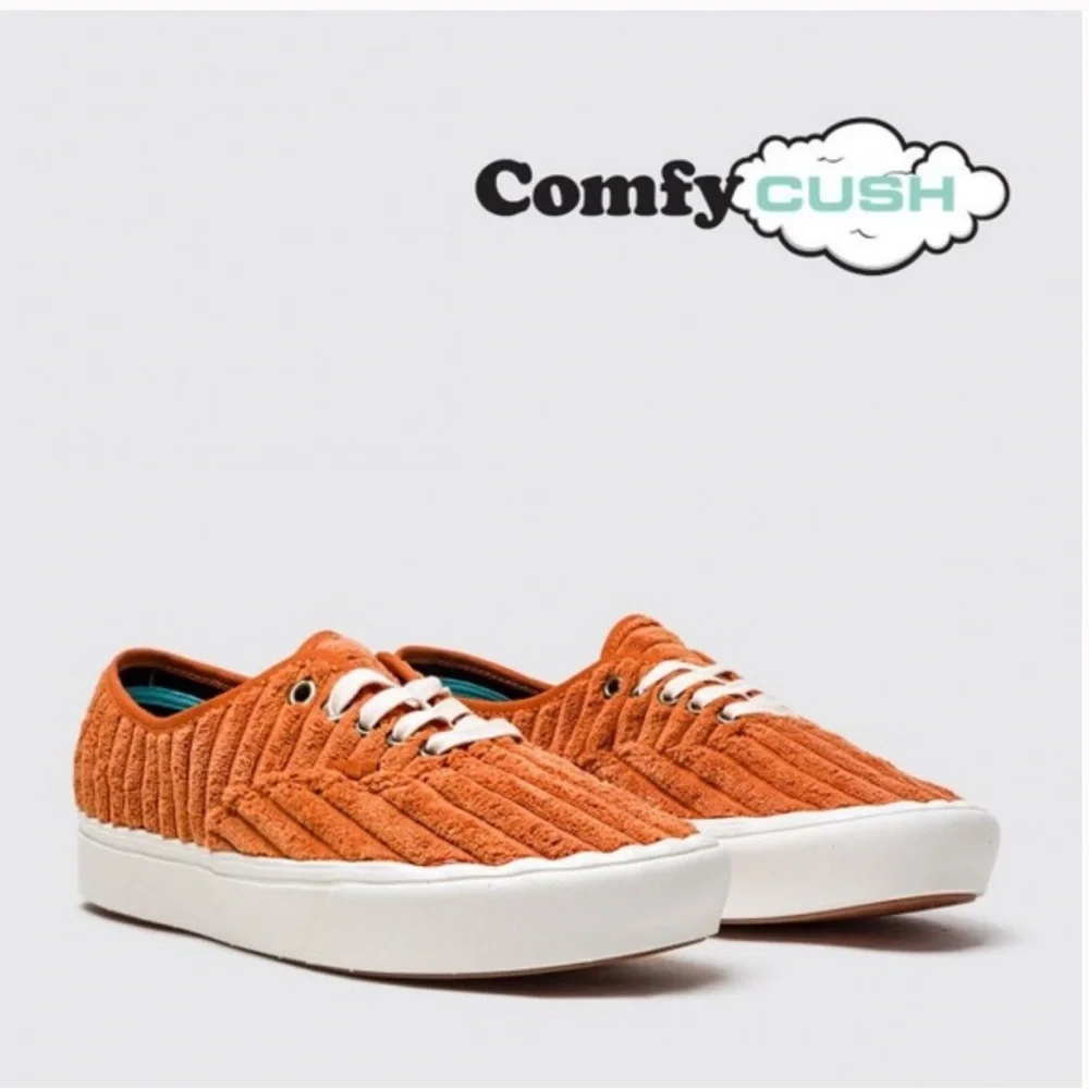 Vans Comfycush Authentic Jumbo Cord Hawaii Sunset Women’s Shoes, sz 7.5